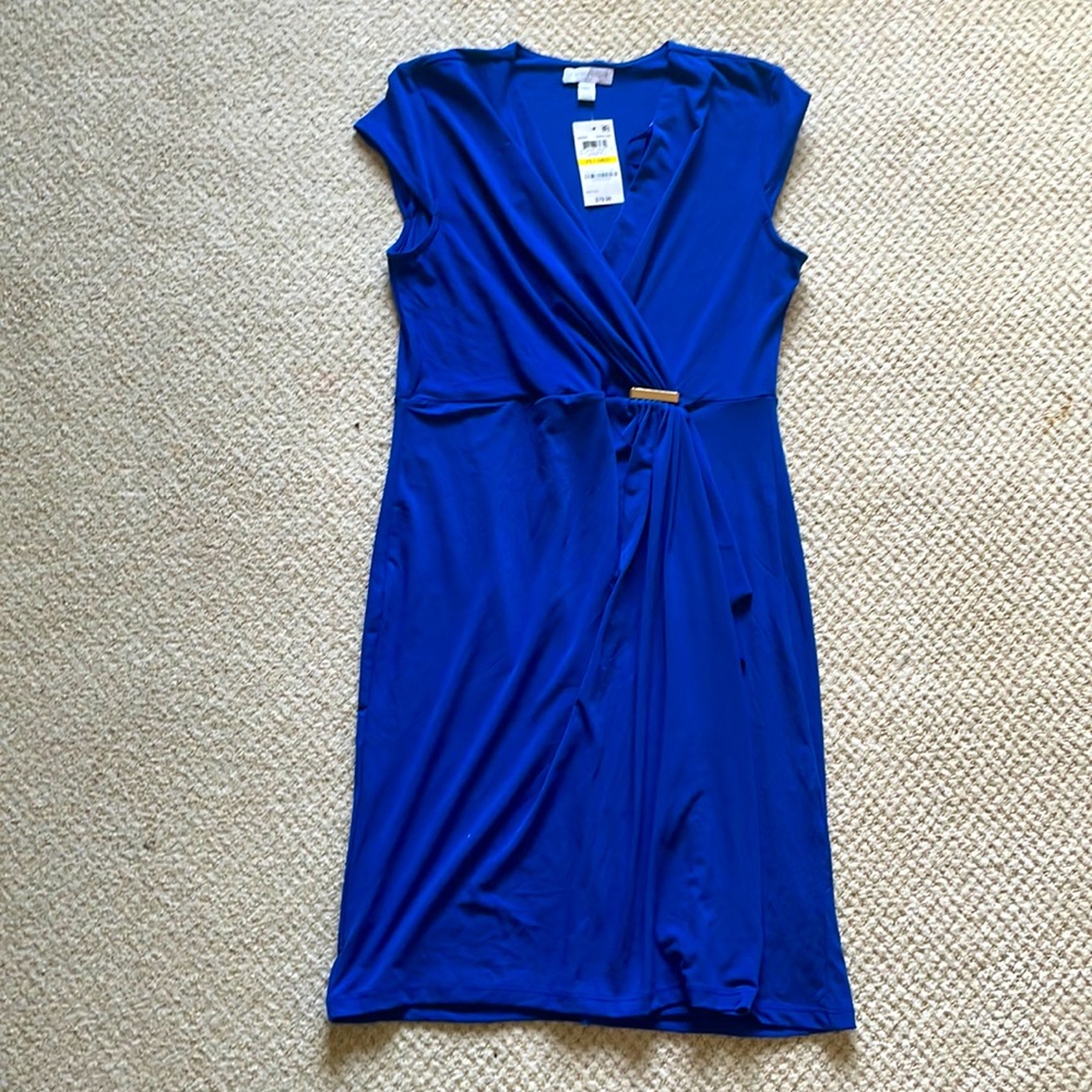 NWT Charter Club royal blue short sleeve knee length dress